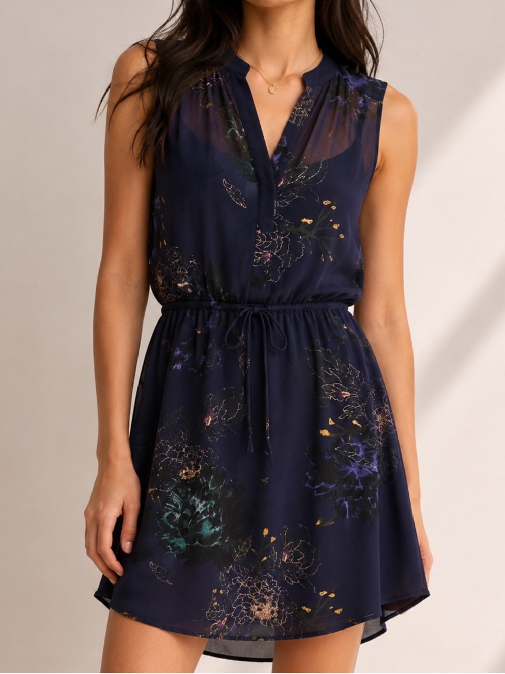 Babaton Aritzia 100% Silk Dark Romantic Whimsigoth Sheer Mini Dress Witchy Fairy